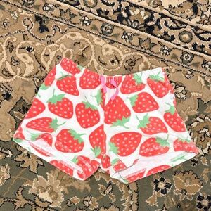 Mini Boden Red and Green Patterned Shorts